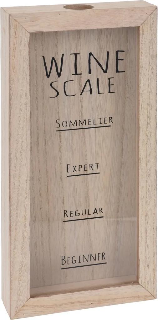 Decorațiune din lemn Koopman Wine Scale, 30 x 15 cm