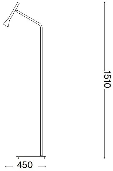 Lampadar LED Ideal Lux DIESIS LED/4,5W/230V CRI 95 negru