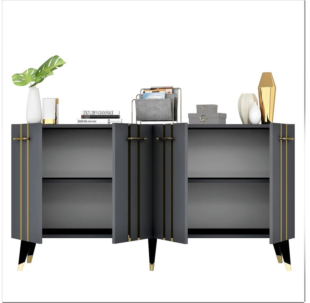 Dulap Pebine 1 (antracit + auriu) . 1093437