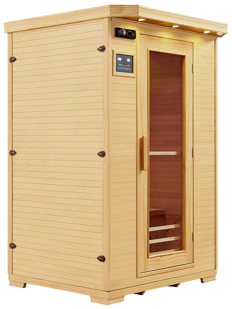 Infračervená sauna/ tepelná kabína Oslo s keramickými radiátormi a drevom Hemlock