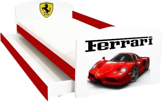 Pat copii Ferrari cu sertar 144x75