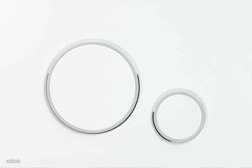 Clapeta de actionare Alca Thin M770 alb - crom lucios