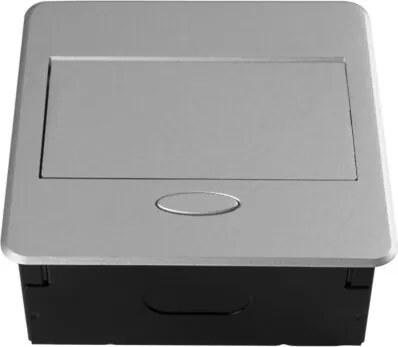 Priză încorporabilă în blat Avaro GTV, 1 priză Schuko, USB A + C, aluminiu L:135 mm; l:135 mm, Aluminiu/ plastic, Aluminiu
