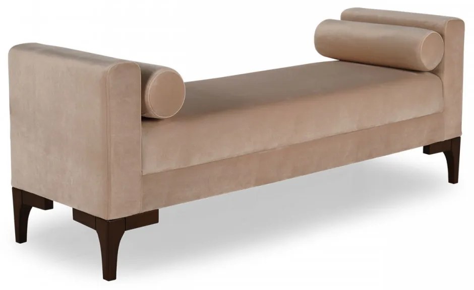 Bancă Venus, Cadru Lemn Solid, Crem, Catifea