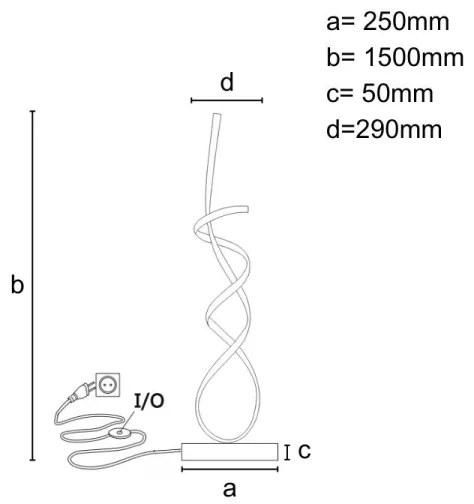 Lampadar LED dimabil LED/80W/230V 3000-6500K + telecomandă