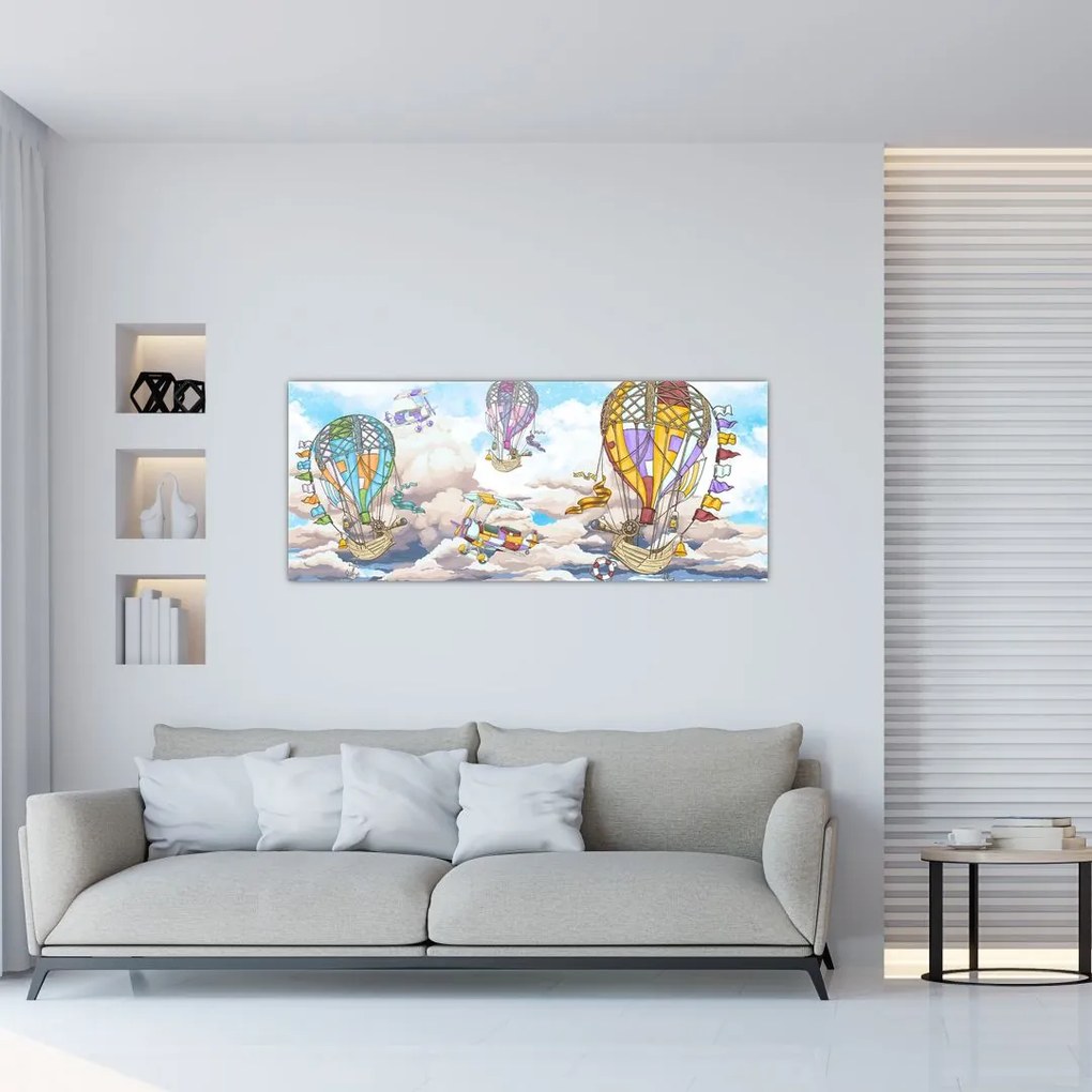 Tablou - Expediție în nori (120x50 cm)