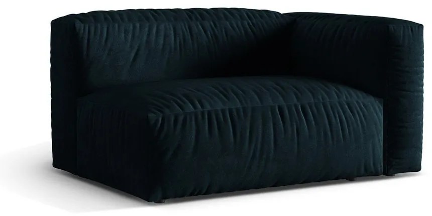 Modul pentru canapea modulară albastru închis cu tapițerie din catifea (cu colț pe partea dreaptă) Martina – Micadoni