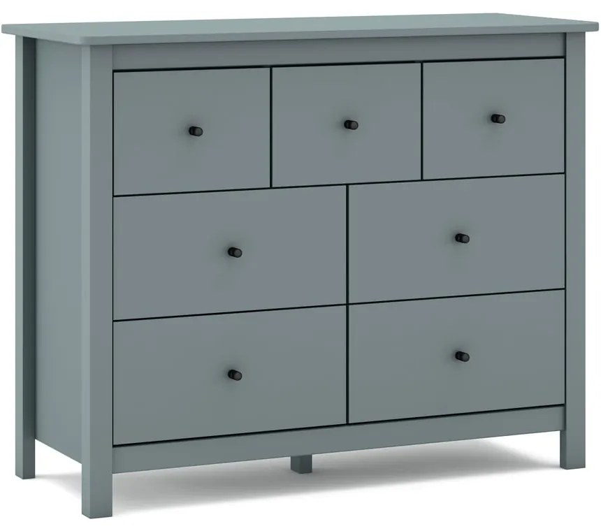 Comodă verde prăfuit din lemn de pin 110x80x40 cm Misti – Marckeric