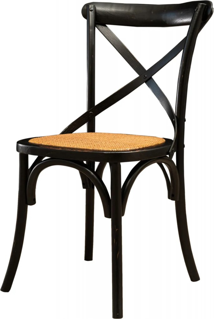 Scaun Thonet din lemn masiv si sezut din ratan