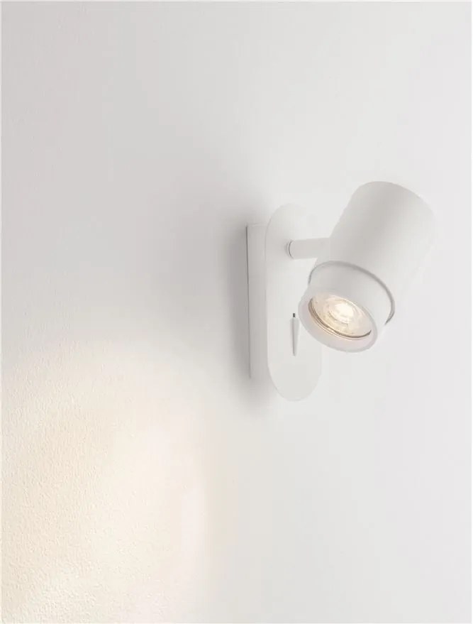 Aplica de Perete cu Spot Directionabil, 1xGU10, Nime alb NVL-9011528