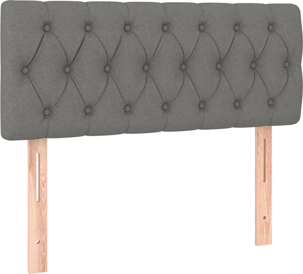 vidaXL Tăblie de pat, gri închis, 90x7x78/88 cm, textil