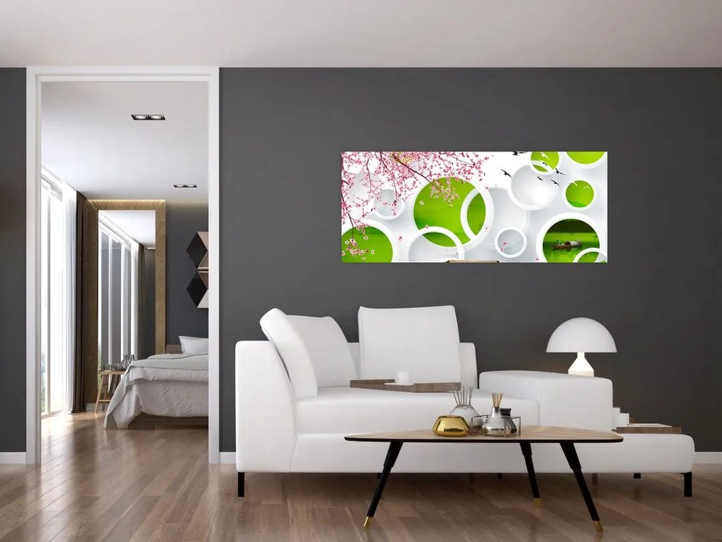 Tablou - Ponton peste lac (120x50 cm)