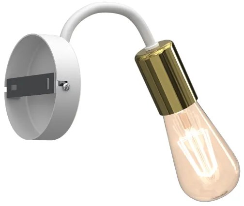 Lampă de perete DOW 1xE27/60W/230V albă/aurie