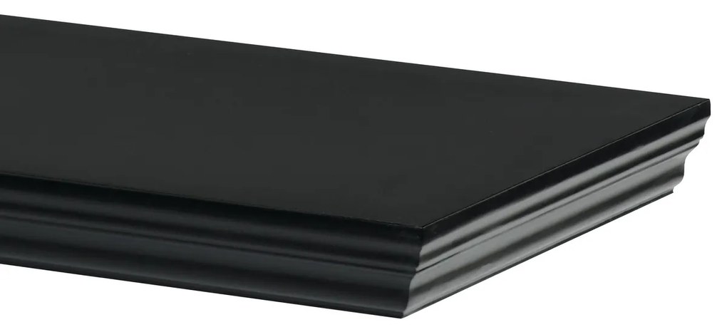 Etajeră de perete P-026, negru mat, 120 cm