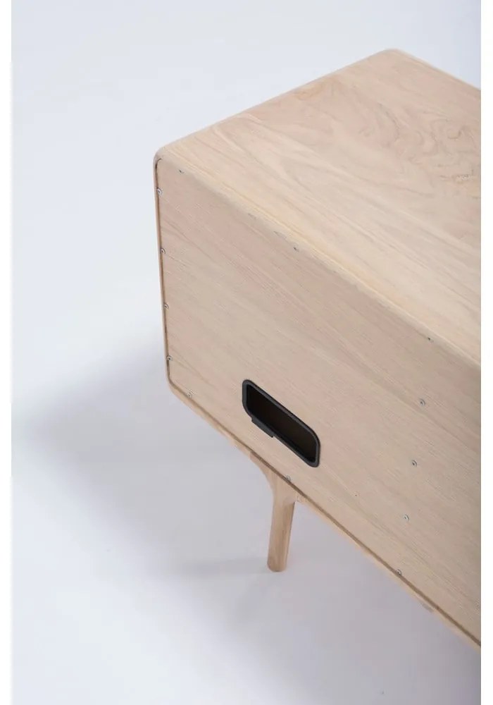 Comodă TV din lemn masiv de stejar Gazzda Fawn Natural