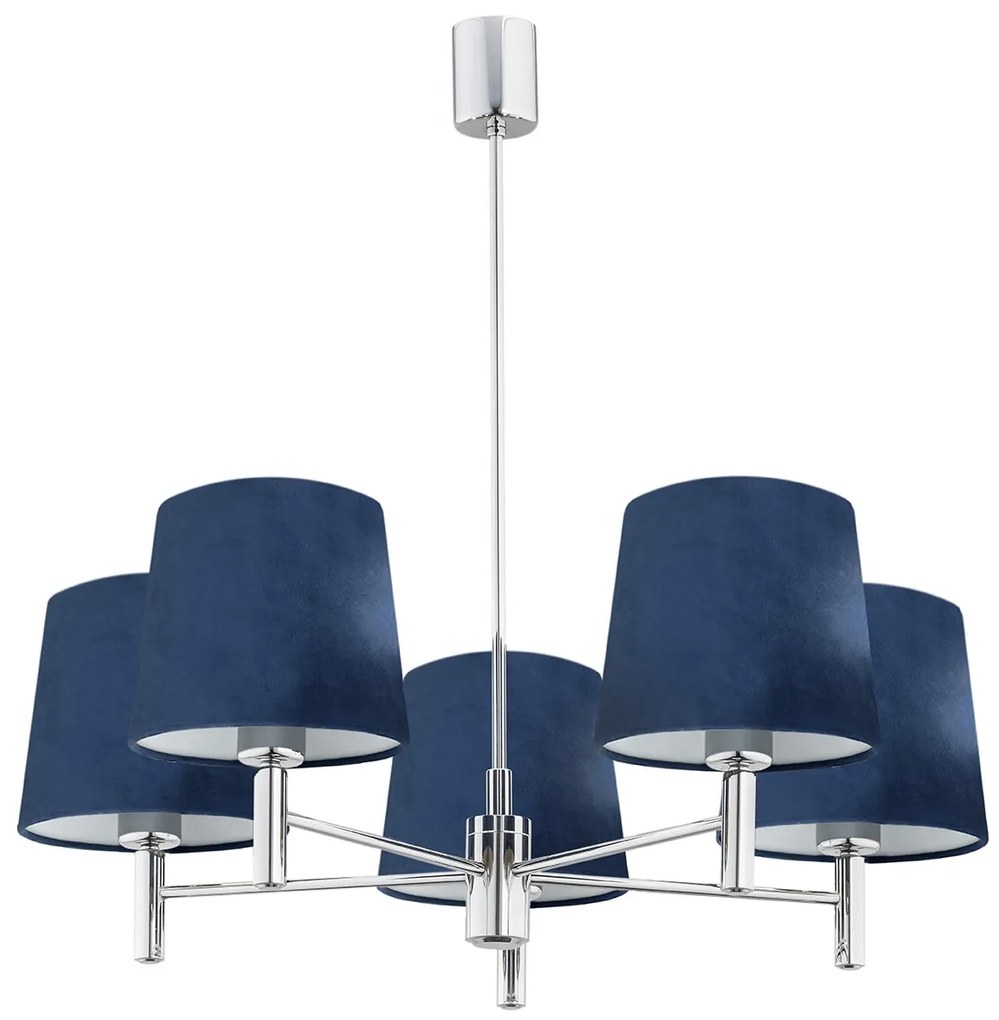 Candelabru modern design elegant BOLZANO 5L bleumarin