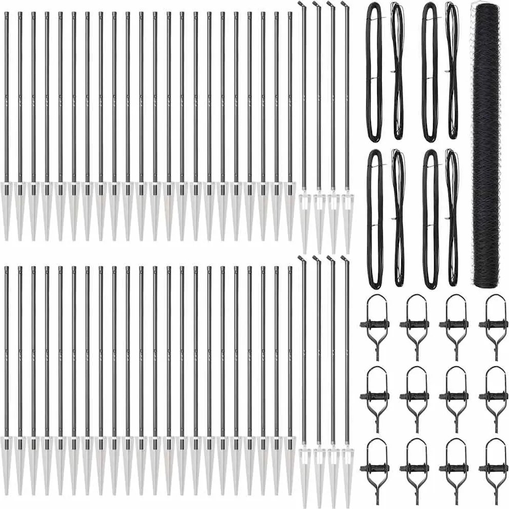 vidaXL Stâlp de gard. Gri 100 x 1,5 m (mesh de 50 mm) Oțel și PVC