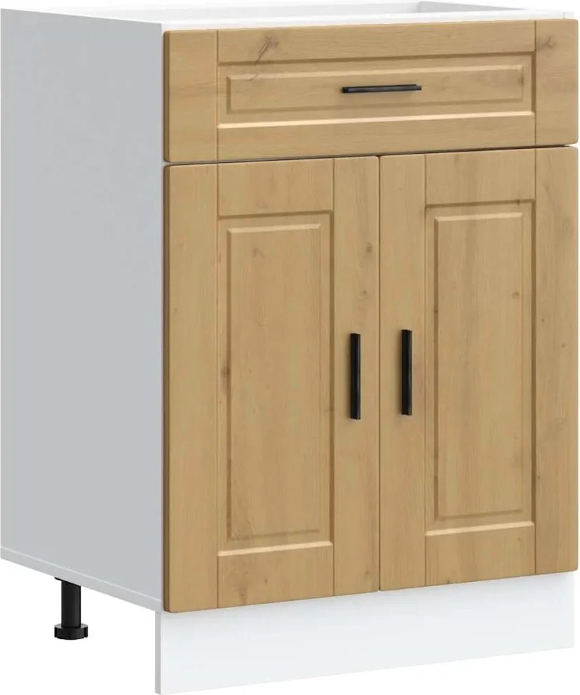 vidaXL Dulap de bază de bucătărie „Porto” din lemn de stejar artizanal