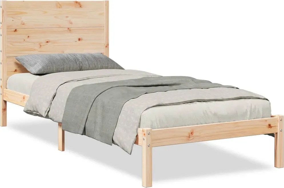 vidaXL Cadru de pat foarte lung fără saltea, 90x220 cm, lemn masiv