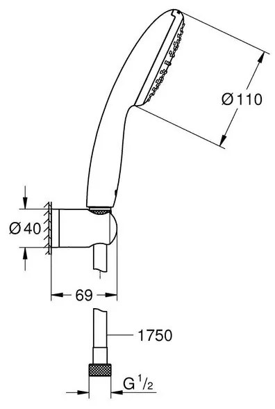 Grohe Start set de dus perete crom 27950001