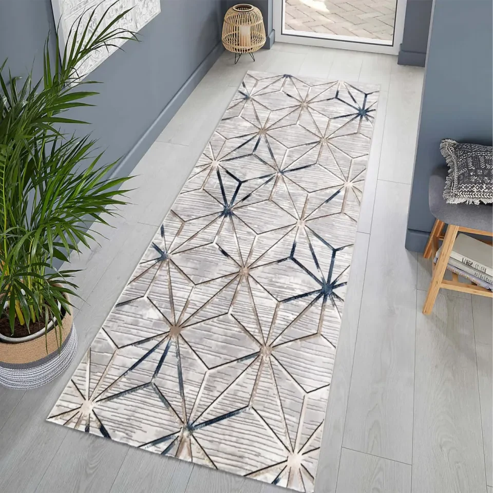 Traversa Hol 1086, 100x300 cm, Poliester, Gri | BIANO