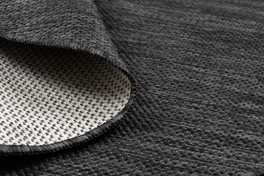 Covor SISAL SION cerc A5165A Melanj țesute plate negru