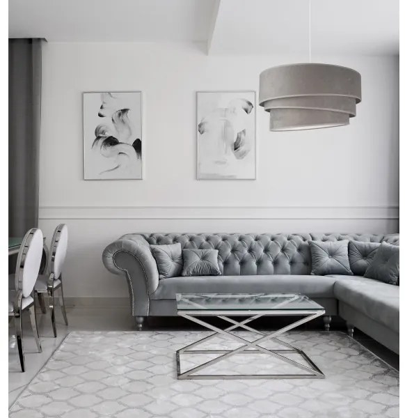 Lustră pe cablu Duolla DEVON 1xE27/40W/230V d. 45 cm gri