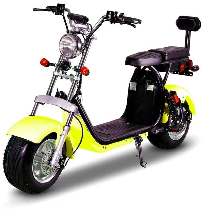 Scuter electric cu 2 locuri,2 roti,25 Km h Galben