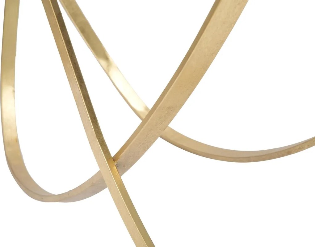 Consola Ring, Mauro Ferretti, 120x40x79 cm, fier, negru/auriu