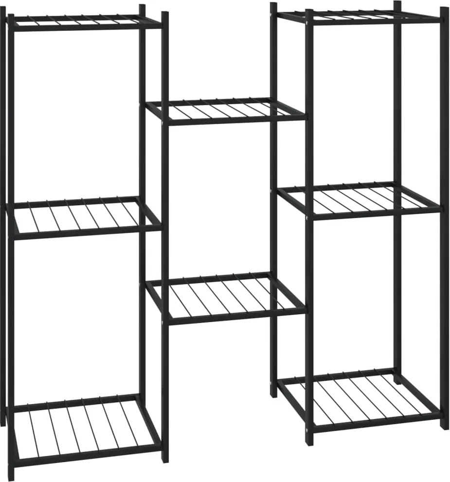 vidaXL Suport pentru flori, 83x25x80 cm, negru, fier