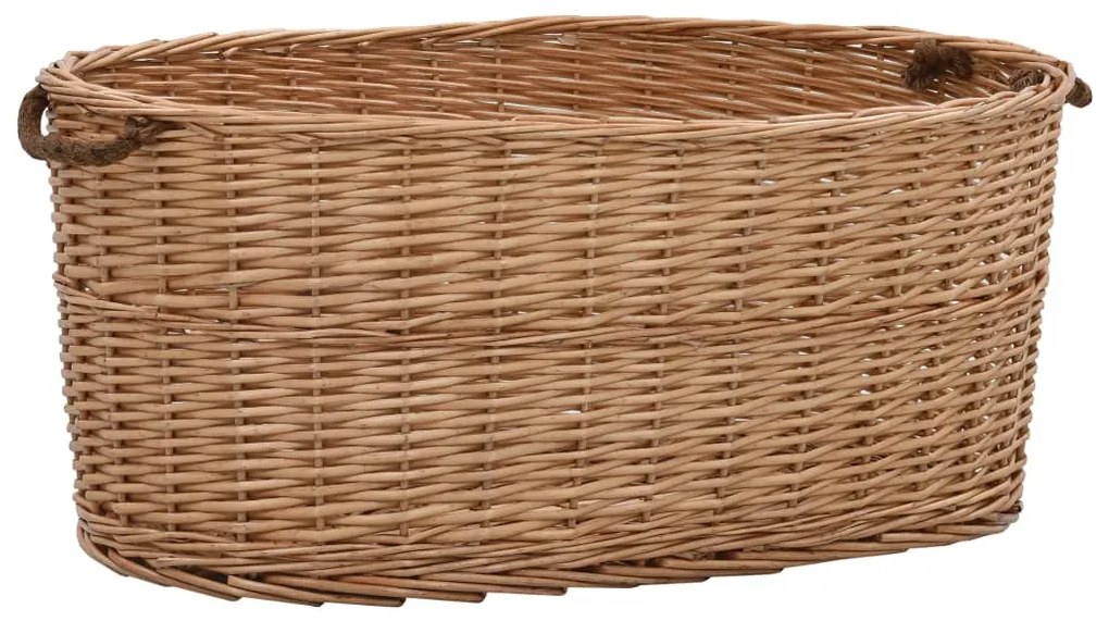 vidaXL Coș lemne foc cu mânere de transport natural 78x54x34 cm salcie