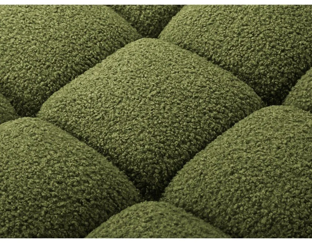 Modul pentru canapea modulară verde cu tapițerie din țesătură bouclé (cu colț pe partea dreaptă) Bellis – Micadoni Home