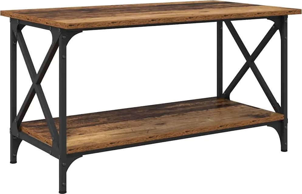 vidaXL Masă de cafea Lemn vechi 80 x 45 x 45.5 cm Lemn compozit