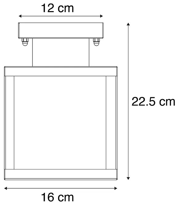 Plafoniera exterioară inteligentă industrială neagră incluzând ST64 Wifi - Rotterdam