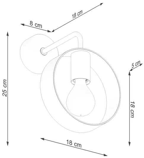 Lampă de perete TITRAN 1xE27/60W/230V alb Sollux SL.1134