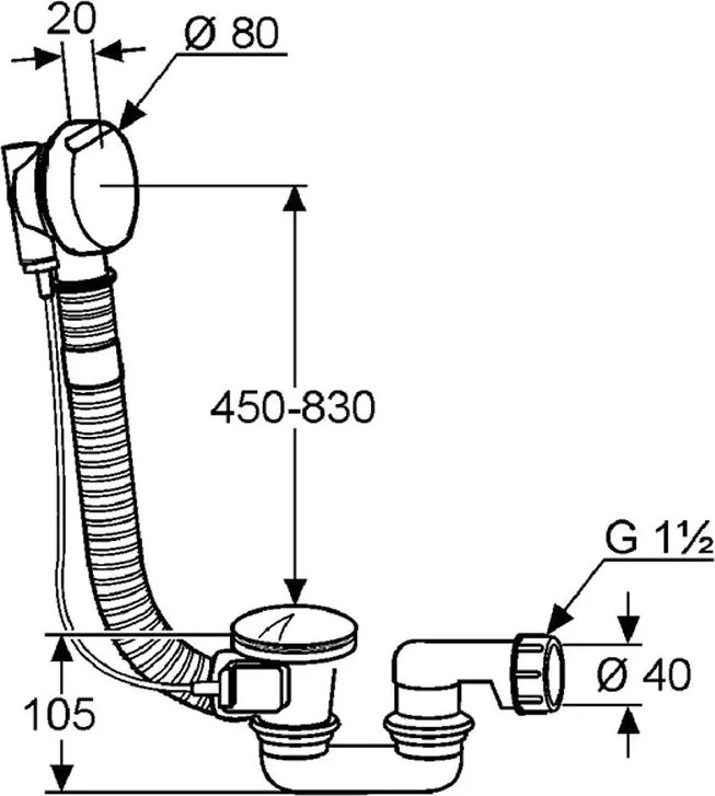 Instalatie cada cu preaplin crom Kludi, Rotexa 2000
