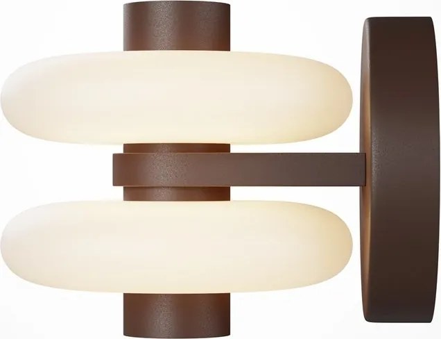 Aplica de perete LED metal maro, sticla Nuvem