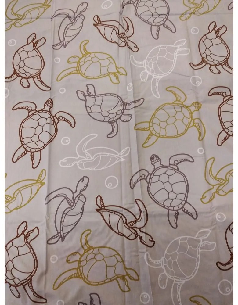 Lenjerie de pat pentru copii albă-maro din bumbac pentru pat de o persoană 140x200 cm Tortoise – Jerry Fabrics