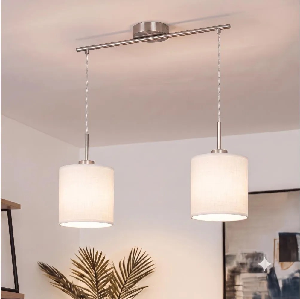 Brilagi - Candelabru LED suspendat pe cablu NUBILA 2xE27/60W/230V alb