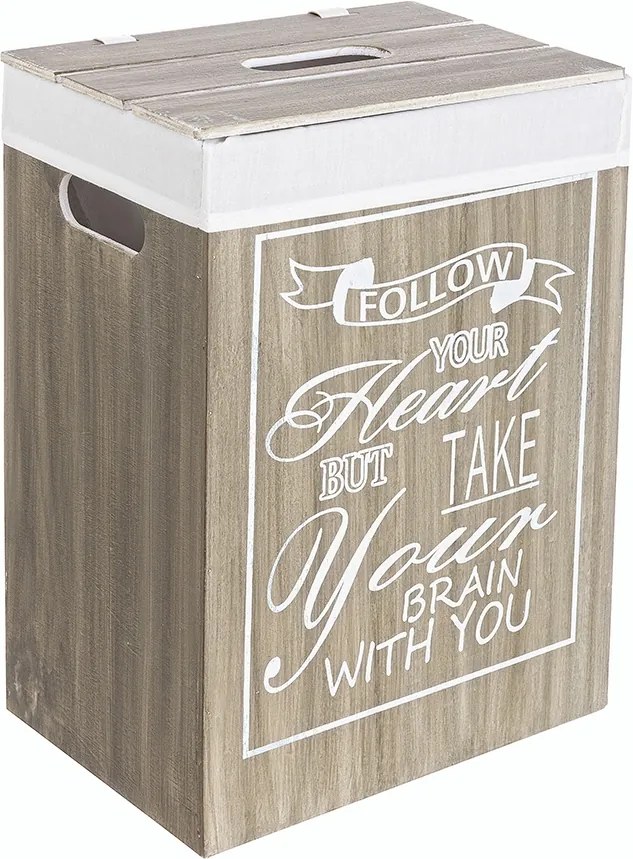 Cos rufe natur alb captusit din lemn Chantal 34 cm x 24 cm x  47h