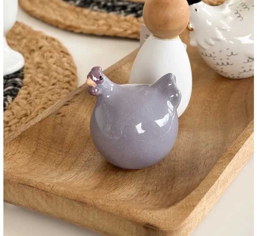 Pui ceramic LILAC CHICKEN mov - mai multe dimensiuni Marime: M
