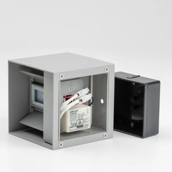 Aplică LED de exterior Brilagi CUBE LED/6W/230V gri IP54