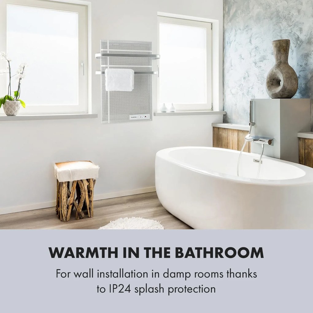 Klarstein Hot Spot Wave, încălzitor cu infraroșu, 51 x 80 cm, 20 m², 1000 W, fără trepte, IP24, aluminium