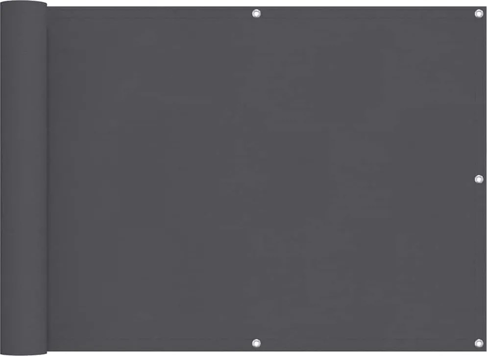 vidaXL Prelată balcon, material textil oxford, 75 x 600 cm, antracit