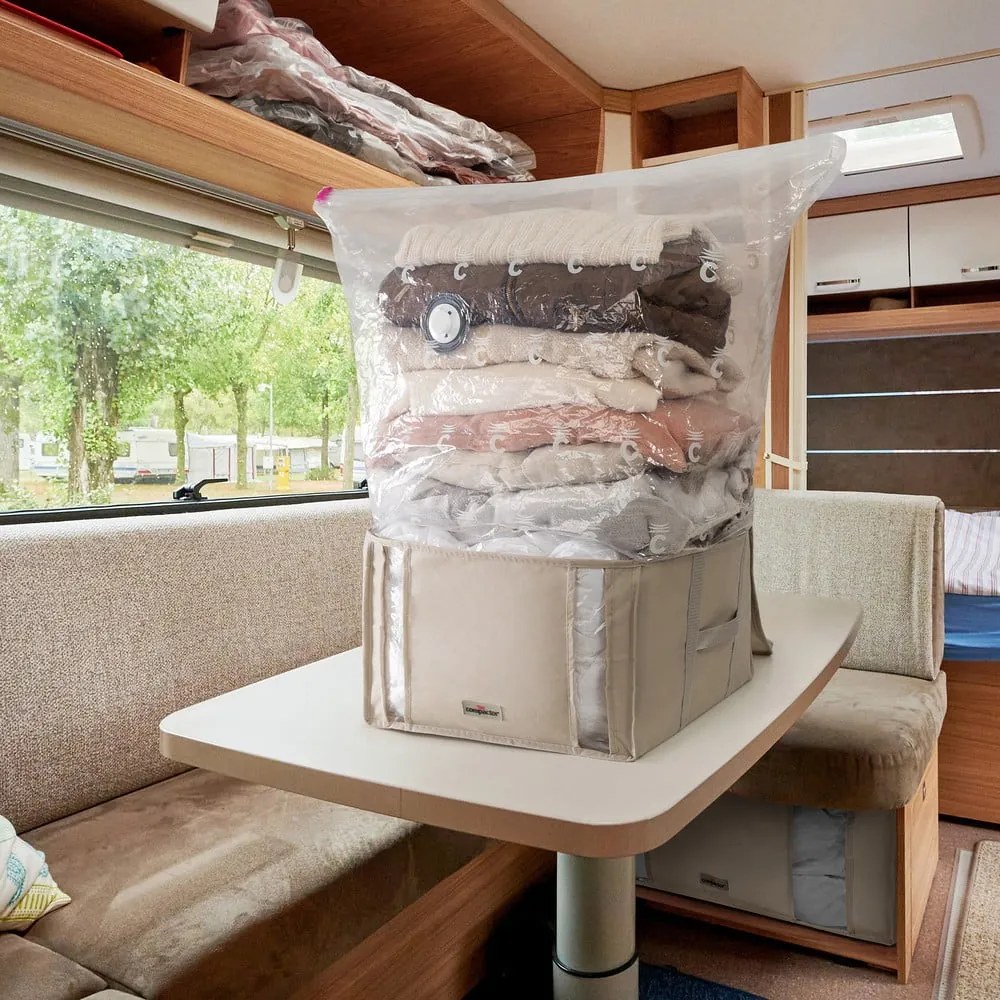 Cutie de depozitare pentru haine din material textil cu vacuum 42x40x25 cm Life – Compactor