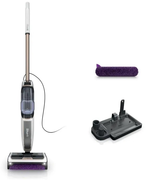 Mop curatare cu aburi 3in1 Shark SteamPickUp SD200EU, 1230W, 0.42 L, Curatare fara chimicale, Statie depozitare, Alb