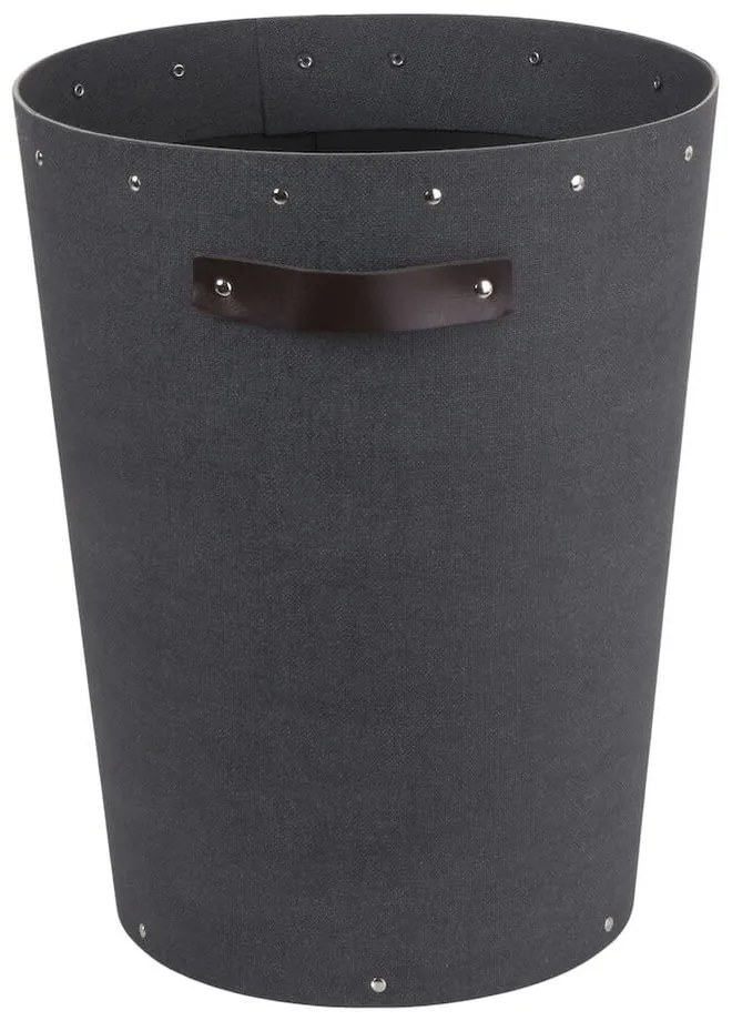 Coș de gunoi negru pentru birou Aries Canvas Paper Laminate – Bigso