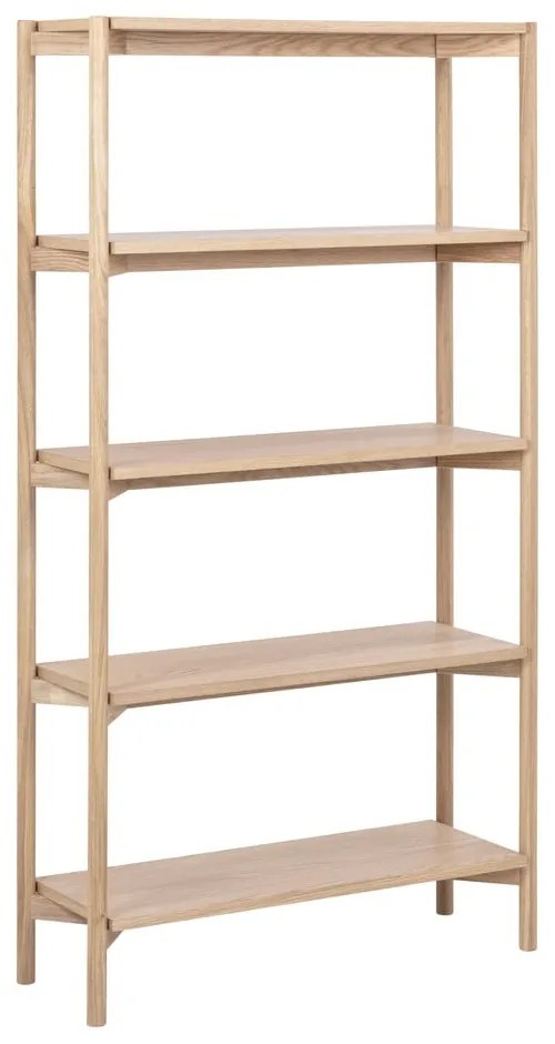 Bibliotecă în culoare naturală cu aspect de lemn de stejar 86x160x30 cm Braidwood – Actona