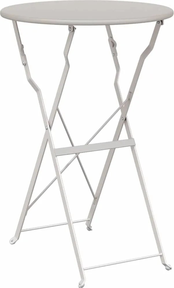 vidaXL Masă de bistro Bej Ø 50 x 71 cm Oțel acoperit cu pulbere