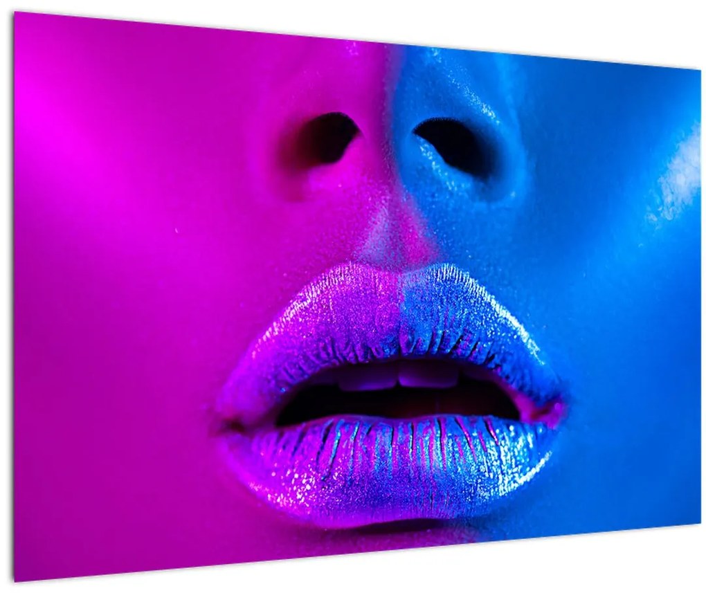 Tablou - Imaginea buzelor colorate (90x60 cm)